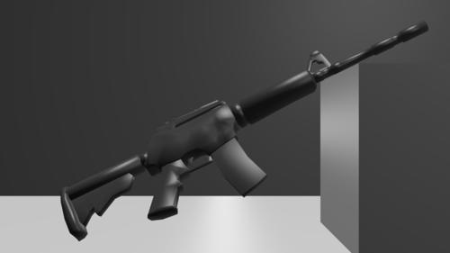 Low-Poly M-16 preview image